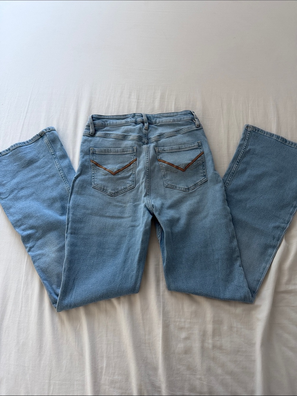 Idyllwind Light Blue Flare Jeans with V-Stitched Back Pockets